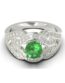 Anillo de Compromiso Esmeralda Entrelazados en Plata